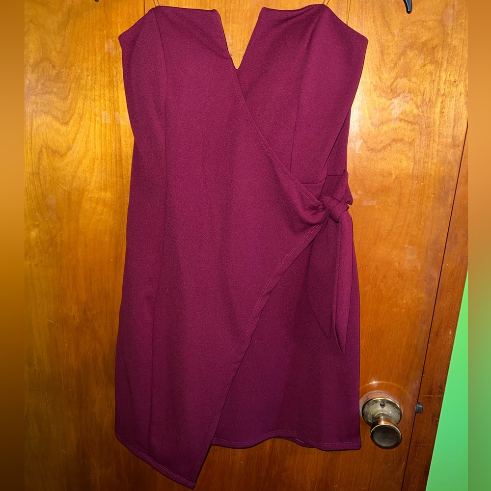 Strapless mini dress